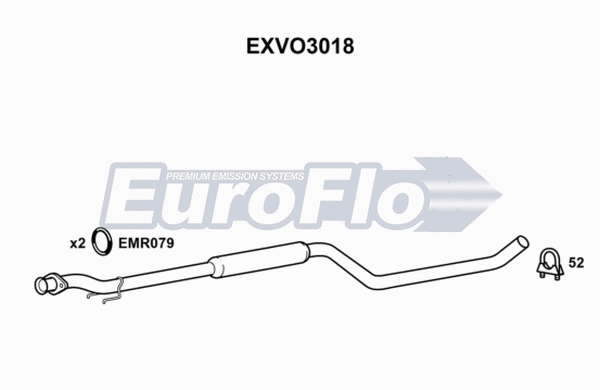 Centre Muffler (EXVO3018)