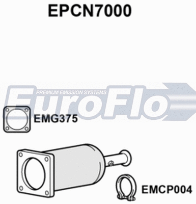 Soot/Particulate Filter, exhaust system (EPCN7000)