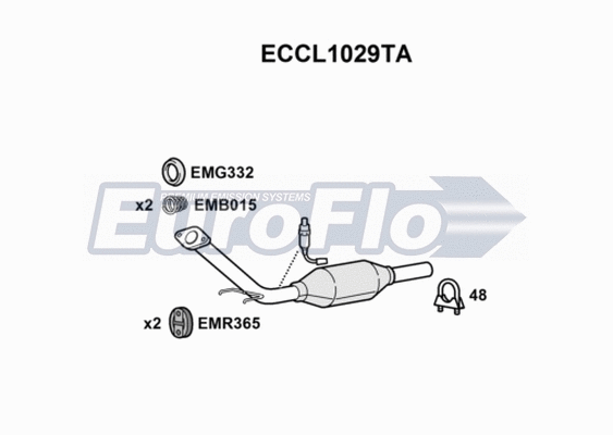 Catalytic Converter (ECCL1029TA)