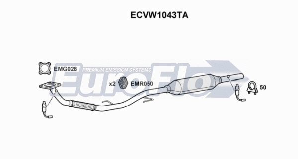 Catalytic Converter (ECVW1043TA)