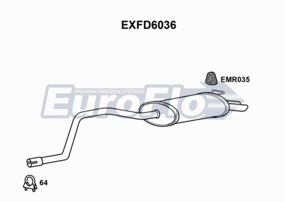 Rear Muffler (EXFD6036)