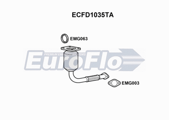 Catalytic Converter (ECFD1035TA)