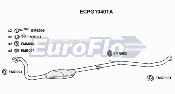 Catalytic Converter (ECPG1040TA)