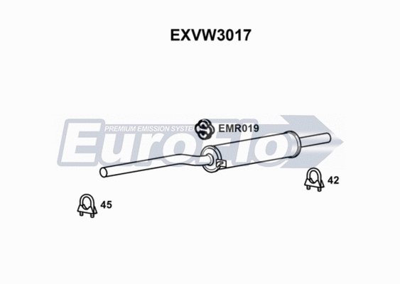 Centre Muffler (EXVW3017)