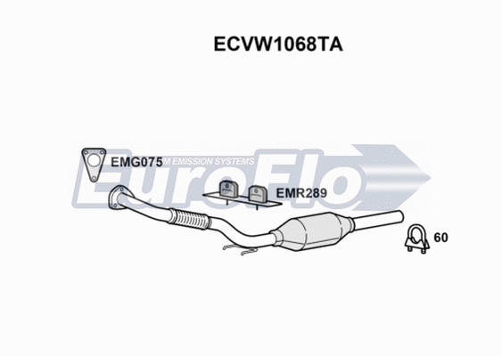Catalytic Converter (ECVW1068TA)