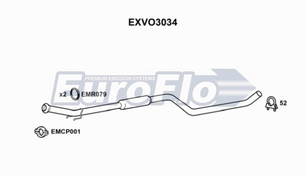 Centre Muffler (EXVO3034)