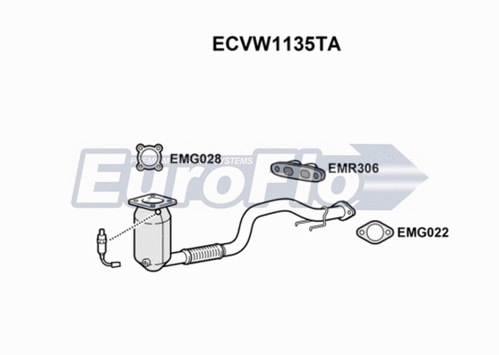 Catalytic Converter (ECVW1135TA)