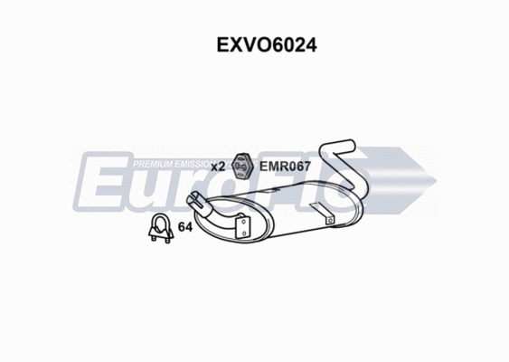 Rear Muffler (EXVO6024)