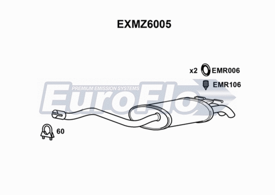 Rear Muffler (EXMZ6005)