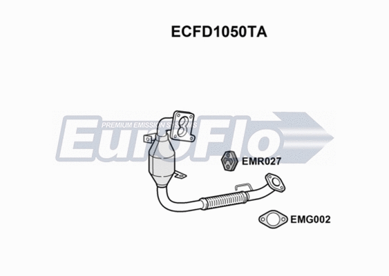 Catalytic Converter (ECFD1050TA)