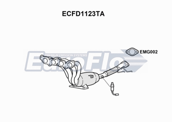 Catalytic Converter (ECFD1123TA)