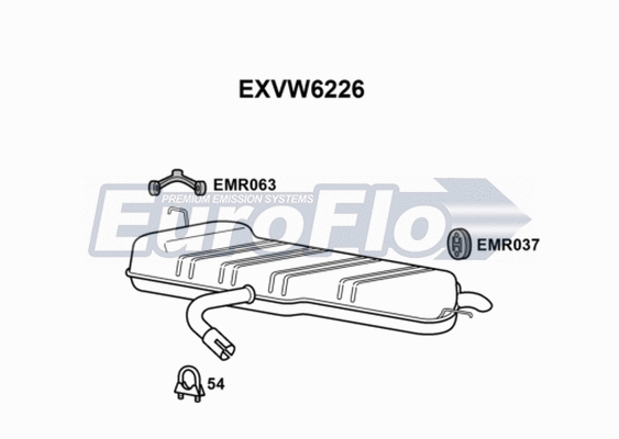 Rear Muffler (EXVW6226)