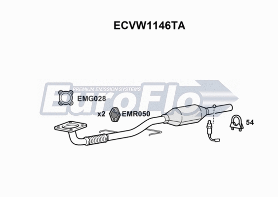 Catalytic Converter (ECVW1146TA)