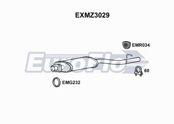 Centre Muffler (EXMZ3029)