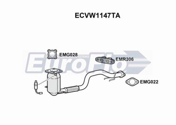 Catalytic Converter (ECVW1147TA)