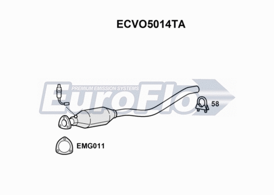 Catalytic Converter (ECVO5014TA)