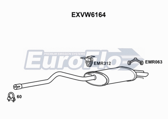 Rear Muffler (EXVW6164)