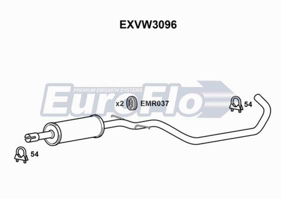 Centre Muffler (EXVW3096)