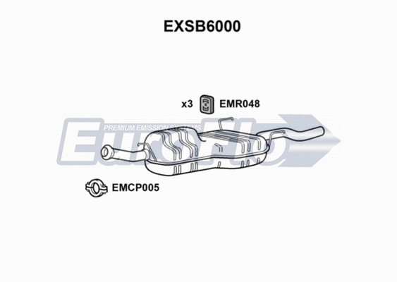 Rear Muffler (EXSB6000)