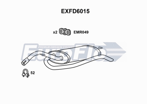 Rear Muffler (EXFD6015)