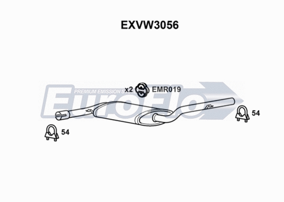 Centre Muffler (EXVW3056)