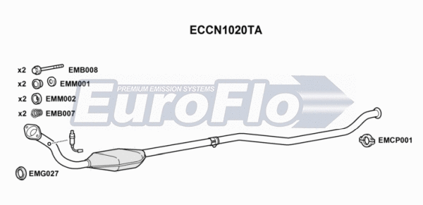 Catalytic Converter (ECCN1020TA)
