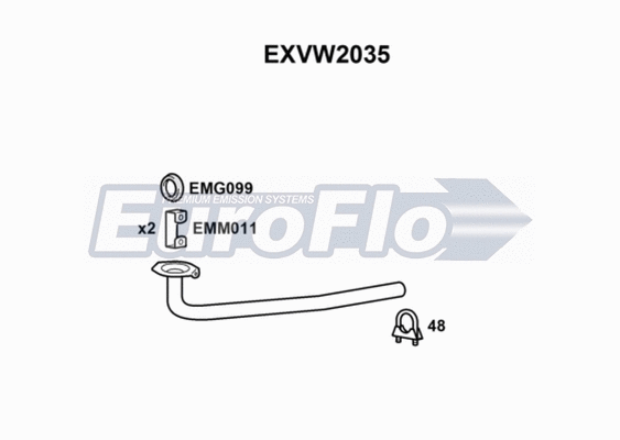 Exhaust Pipe (EXVW2035)