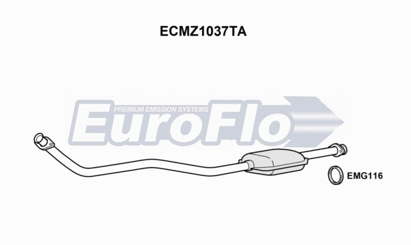 Catalytic Converter (ECMZ1037TA)