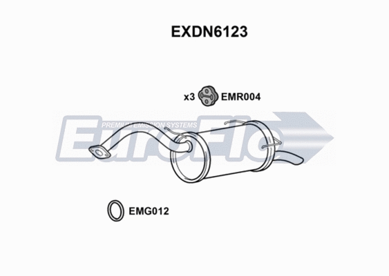 Rear Muffler (EXDN6123)