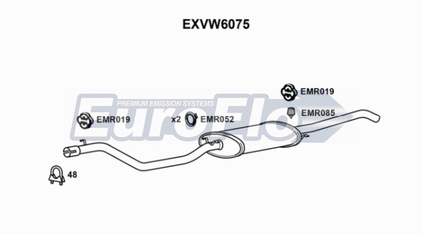 Rear Muffler (EXVW6075)
