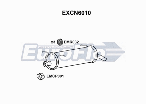 Rear Muffler (EXCN6010)