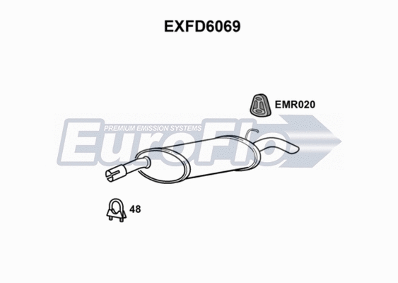 Rear Muffler (EXFD6069)