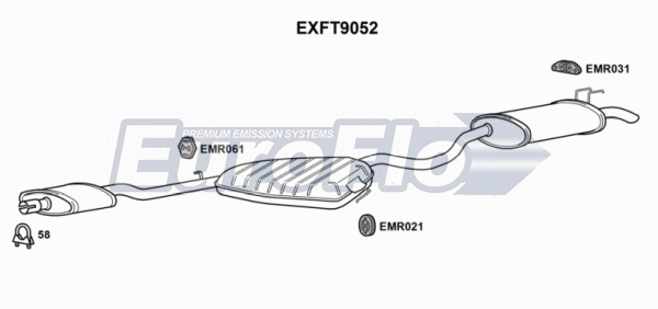 Centre/Rear Muffler (EXFT9052)