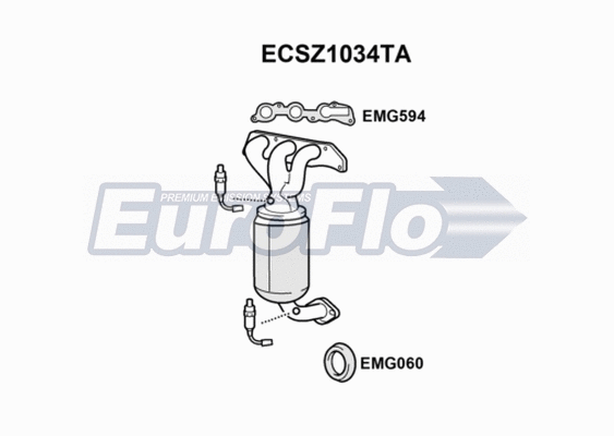 Catalytic Converter (ECSZ1034TA)
