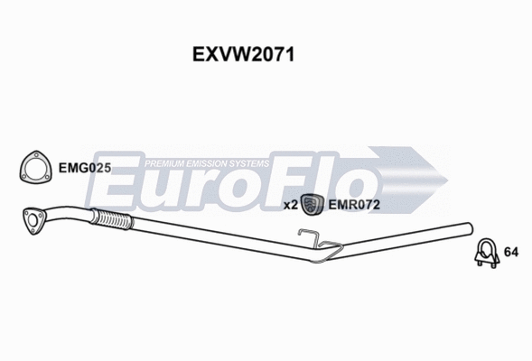 Exhaust Pipe (EXVW2071)