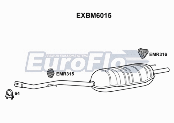 Rear Muffler (EXBM6015)