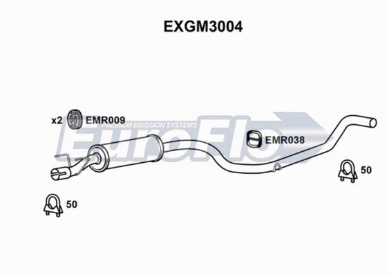Centre Muffler (EXGM3004)