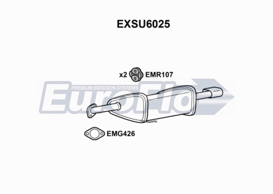 Rear Muffler (EXSU6025)