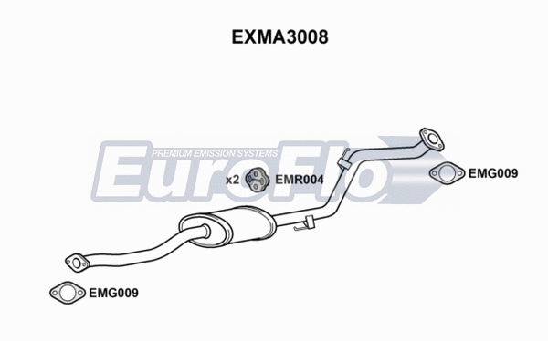Centre Muffler (EXMA3008)