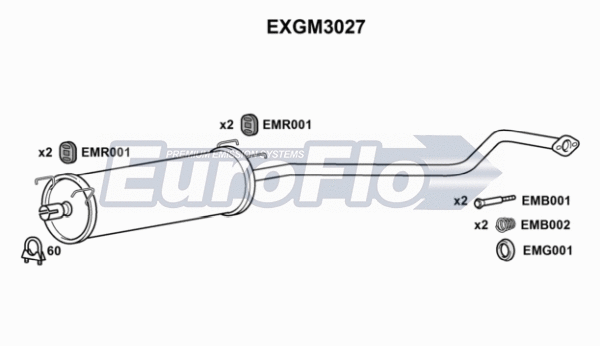 Centre Muffler (EXGM3027)