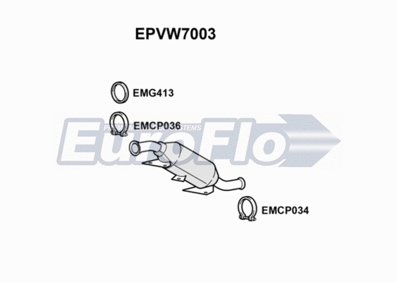 Soot/Particulate Filter, exhaust system (EPVW7003)
