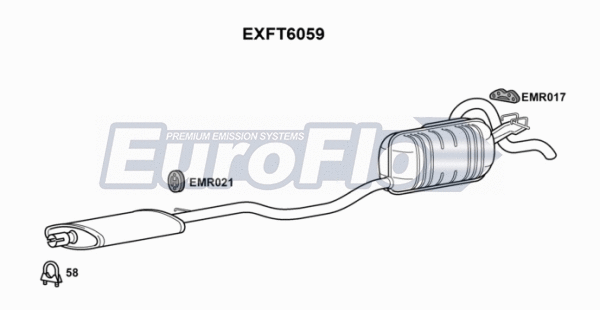 Rear Muffler (EXFT6059)