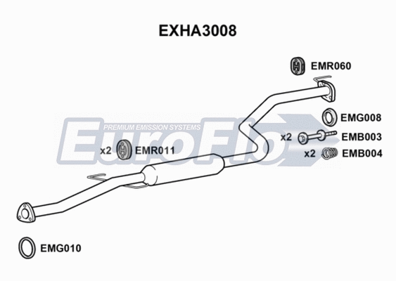 Centre Muffler (EXHA3008)