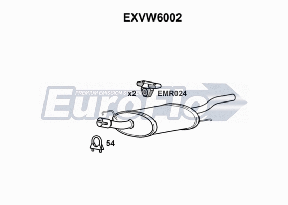 Rear Muffler (EXVW6002)