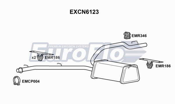 Rear Muffler (EXCN6123)