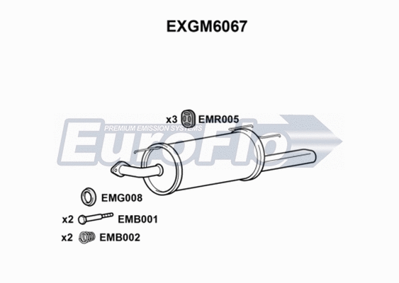 Rear Muffler (EXGM6067)