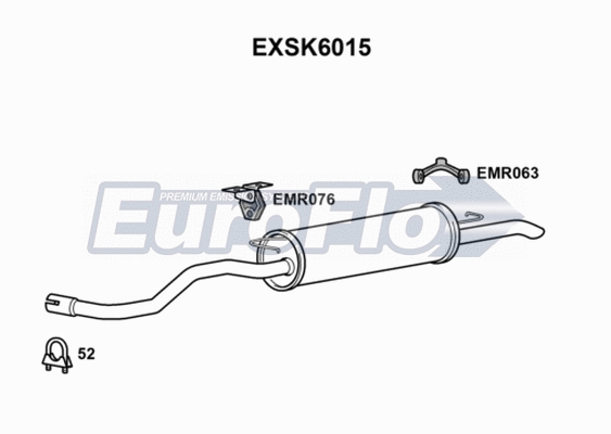 Rear Muffler (EXSK6015)