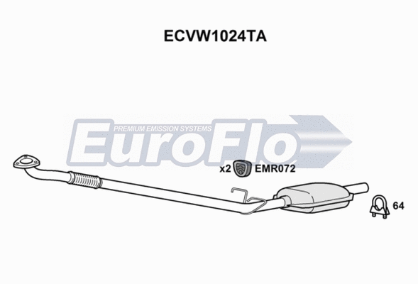 Catalytic Converter (ECVW1024TA)