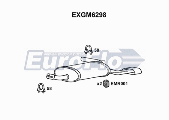 Rear Muffler (EXGM6298)