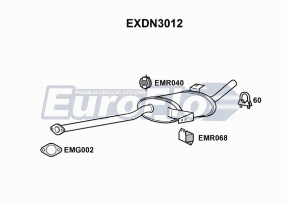 Centre Muffler (EXDN3012)